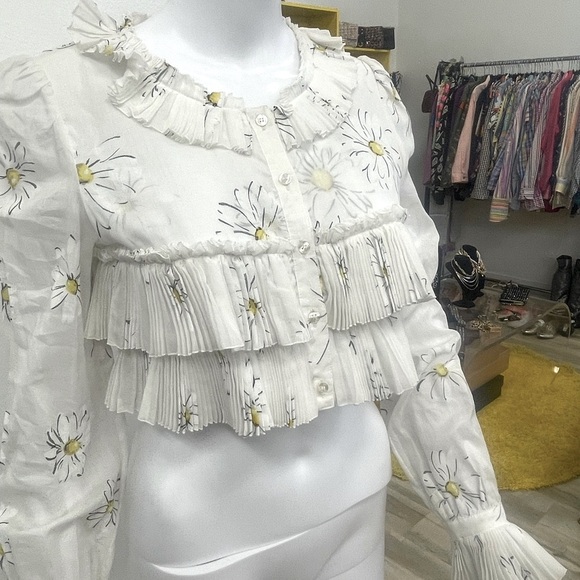 D & G Dolce & Gabbana sunflower Crop Top /M - Picture 3 of 5